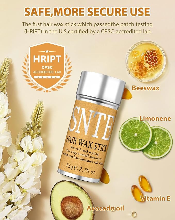 Samnyte Hair Wax Stick, Gel Tamer for Flyaways, Nourishing Slick Stick Pomade for Women & Kids, Slick Back & Styling Cream, Hair Styling Accessories for Teen Girls Gifts, 2.7 Fl Oz | Nourishing