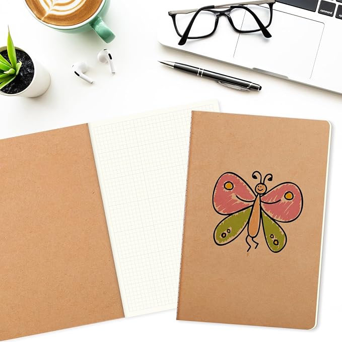 zmybcpack 24 Pack Graph Paper Notebook Journal Notebook Square Grid Paper Notebook for Travelers, Students, Office - Subject Notebooks - A5 Size, 8.26”x5.5”, 64 Square Grid Pages/32 Sheets