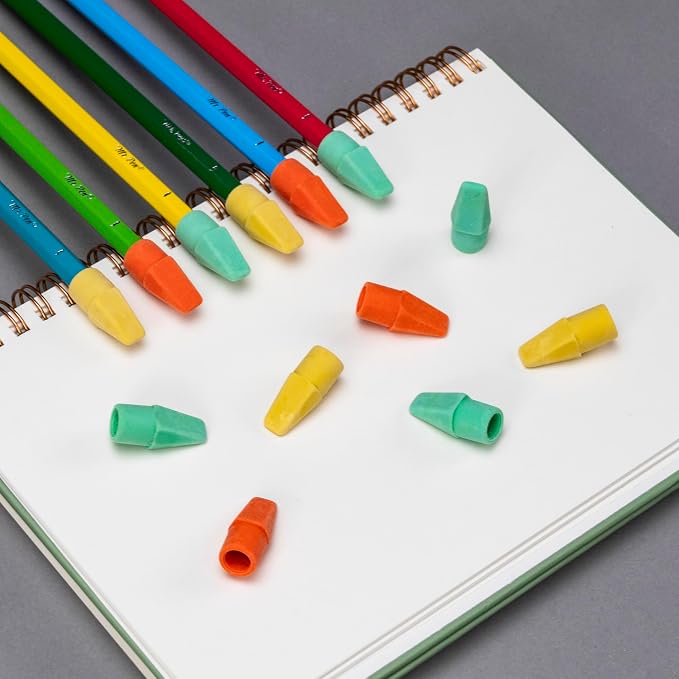Mr. Pen- Pencil Erasers Toppers, 30 Pack, Colorful