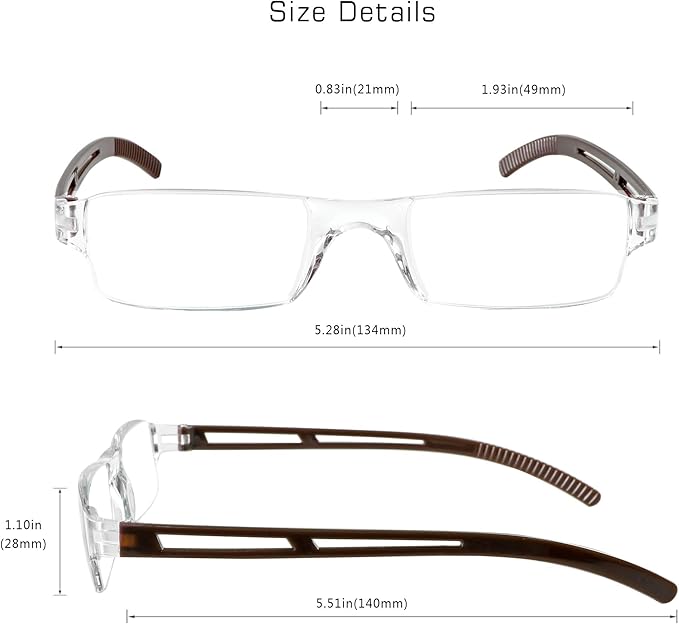 LifeArt 2/4 Pairs Reading Glasses, Blue Light Blocking Glasses, Computer Glasses for Men and Women, Rectangle Eyewear Frame