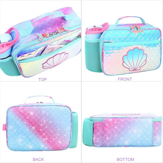 RHCPFOVR Kids Lunch Box for Girls Teens Insulated Lunch Bag Reusable Lunch Tote Kit for School Travel