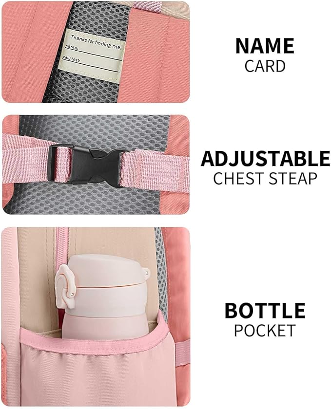 atgark Toddler Backpack for Girls 2-5: Preschool Kindergarten 13" Daycare Backpacks Fit A4 Folder