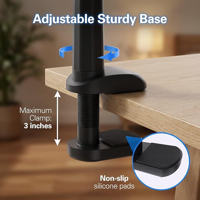 MAGIPEA Phone Holder for Bed, Gooseneck Phone Holder for Desk, Cell Phone Mount with Flexible Long Arm, Compatible with iPhone 17/16 Pro Max, 15, 14, and Other 3.5–7" Devices