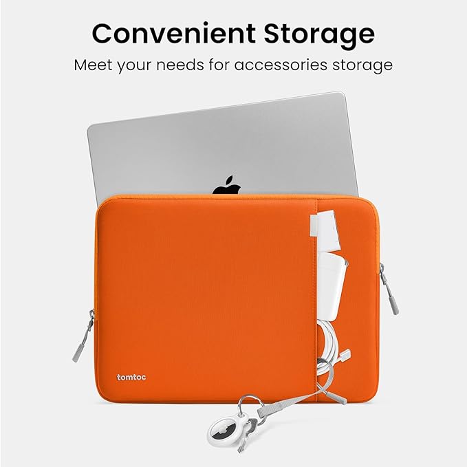 tomtoc 360° Protective Laptop Sleeve for 13-inch New MacBook Air M5/A3449 (2026) M4/A3240, M3/A3113, M2/A2681, M1/A2337, Water-Resistant Computer Case Bag Fits 13" MacBook Neo A18 & MacBook Pro M2/M1