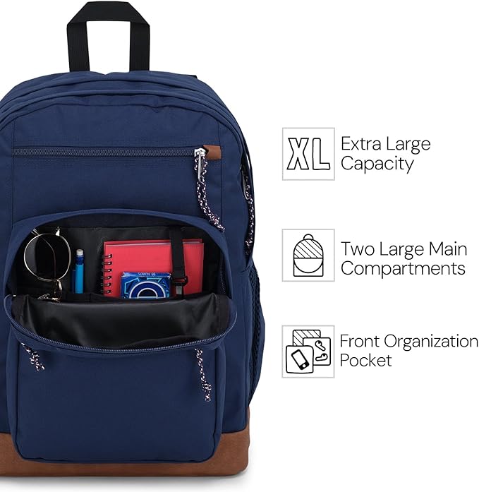 JanSport Cool Backpack with 15-inch Laptop Sleeve, Large Computer Bag Rucksack with 2 Compartments, Ergonomic Straps, Faded Sage