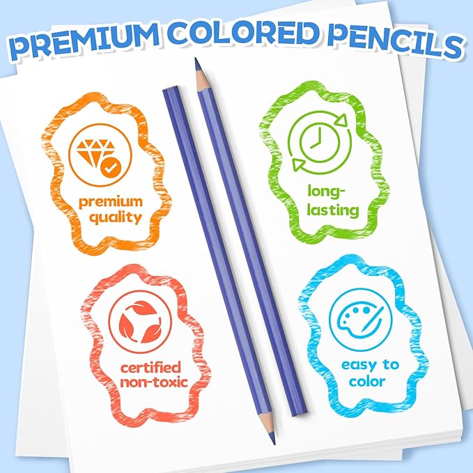 240 Count Colored Pencils Bulk for Classroom, Color Pencils for Kids in 12 Vibrant Colors, Pre-sharpened Coloring Pencils Set Plus 24 Sharpeners, Bulk Pack Colored Pencils for Back to School Supplies