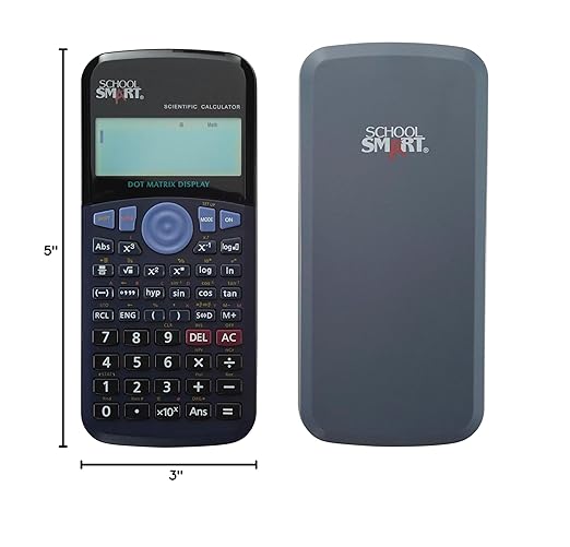 School Smart CS-209 Scientific Digit Calculator with Extra Large Digital Display, Black