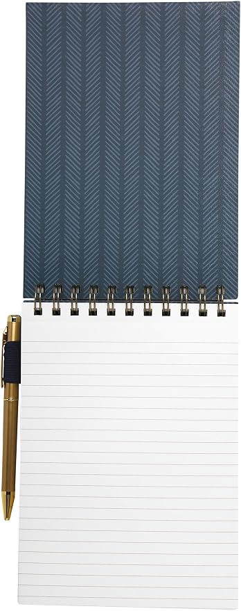 Eccolo Steno Notebook 120 Sheets Top Spiral Notebook with Gold Pen 6x8