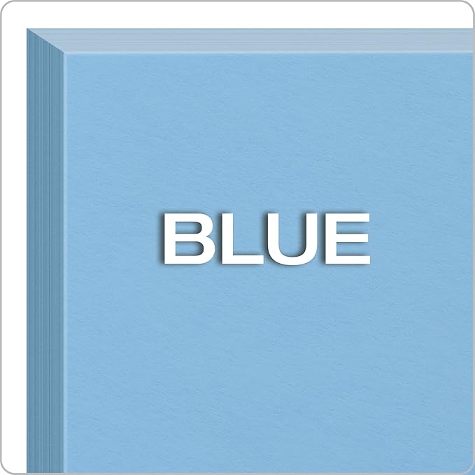 Oxford Blank Color Index Cards, 3" x 5", Blue, (7320 BLU) 100 Count (Pack of 2)