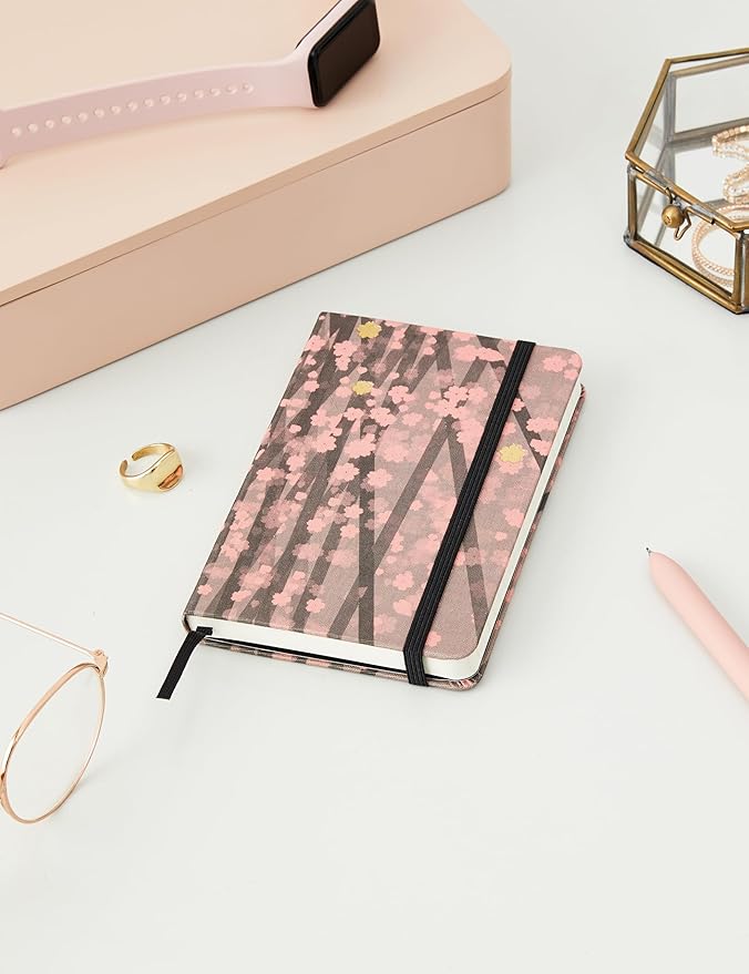 Moleskine Limited Edition Sakura Notebook, Hard Cover, Pocket (3.5" x 5.5"), Ruled/Lined, Floral, 176 Pages