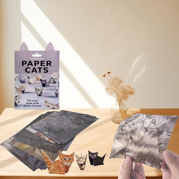 Origami Paper Craft Kit, Dinosaur Origami Paper Crafts for Adults & Kids - DIY Origami Kit for Desk Decoration, Gift for Dinosaur Lovers