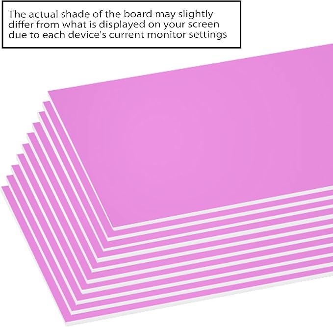 BAZIC Products Foam Board 20" X 30" Pink, Colored Foam Boards 3/16 Inch Thickness, Presentation Signboards School Craft Project Framing Display, 25-Pack