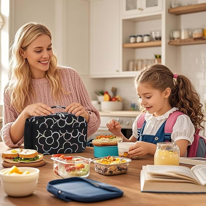 RHCPFOVR Kids Lunch Bag - Insulated Lunch Box for Boys Girls,Washable Lunch Bag and Reusable Toddler Leak-proof Lunchbox for School and Daycare