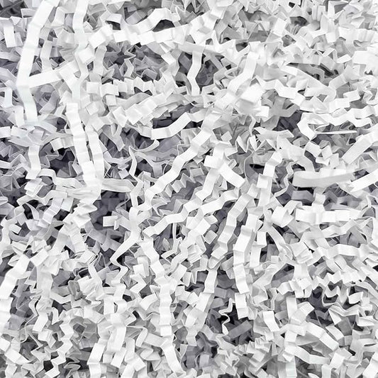 3LB White Crinkle Cut Paper Shred Filler, Paper Shreds for Basket Fillers, Birthday, Gift Wrapping, Anniversary, Wedding, Halloween, Thanksgiving, Christmas Gift Decor Party Filler