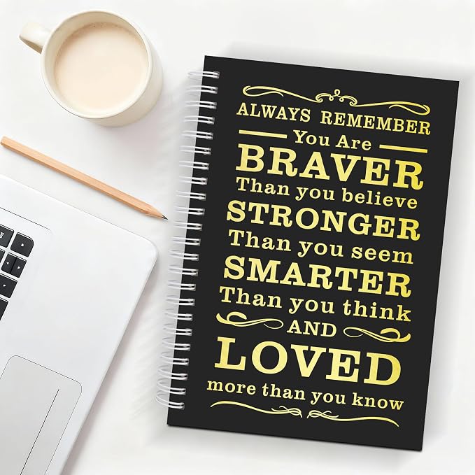 JOHSBYD 2Pcs Spiral Dotted Notebook,Inspirational Gifts A5 Dot Grid