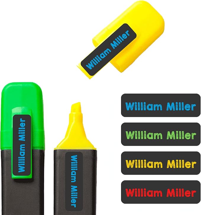 Custom Waterproof Dishwasher Safe Kid Name Labels for Daycare(128 Pack), Camp, School Supply, Baby Bottles, Lunch Boxes and Cups, Travel. Cute Personalized Design Name Stickers (Pattern 18)