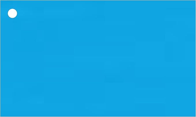 Colonial Cards: 150 Color Cardstock 3" x 5" Index Cards, Unruled with Corner 1-Hole Punched and 4 Binder Rings, Medium Blue
