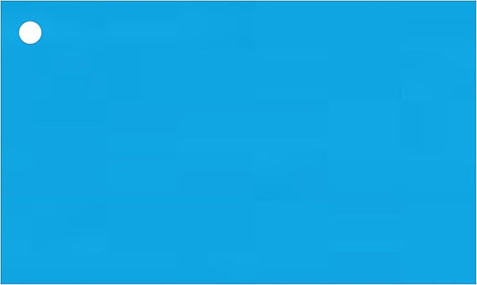Colonial Cards: 150 Color Cardstock 3" x 5" Index Cards, Unruled with Corner 1-Hole Punched and 4 Binder Rings, Medium Blue