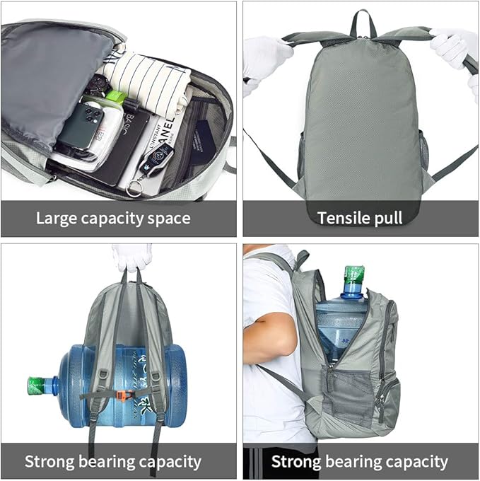 FENGDONG 35L Lightweight Foldable Waterproof Packable Travel Small Hiking Backpack Daypack for men women