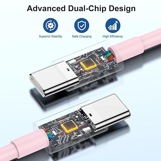 iPhone 17 16 15 Charger/6ft Type C to C Charging Cable Cord Long,USB C Fast Charging Block Plug for Apple iPhone 17 Pro Max/17 Air/16 Pro/16/15 Plus/AirPods/iPad/mini Plug Cube Birck Box Power Adapter