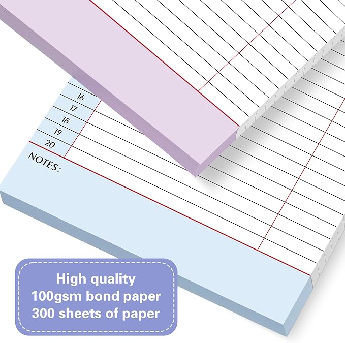 Spakon 300 Sheets Daily to Do List Notepad Notebook Library Card to Do Planner Checklist Memo Writing Pad Schedule Reminder Office Homework Planner for Task, 6" x 8 (Retro,Pink,Blue,Purple)