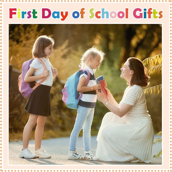 3PCS First Day of Preschool/Kindergarten/1st Grade Gift, Back to School Bracelets Set for 3