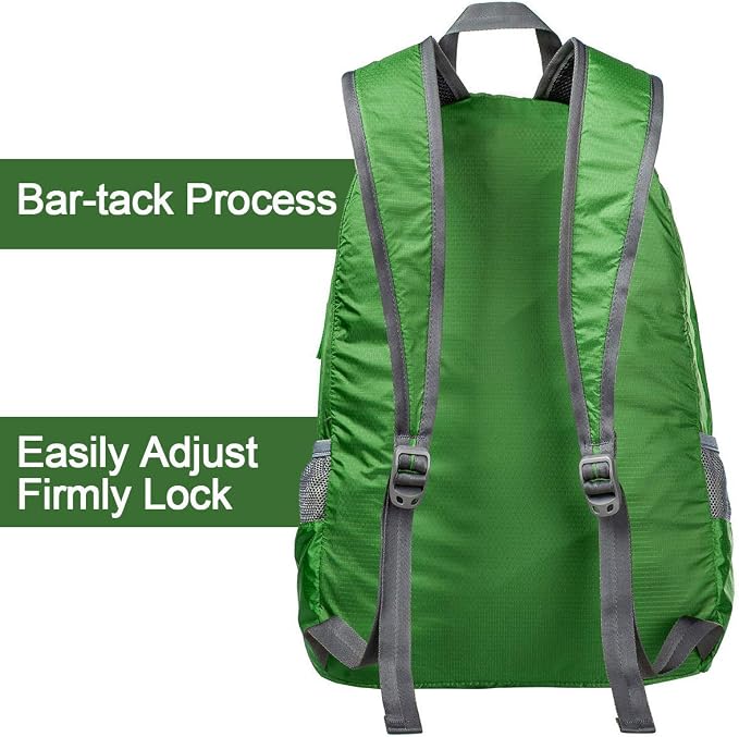 G4Free 20L Small Packable Travel Hiking Backpack for Men Women | Lightweight Foldable Waterproof Daypack for Outdoor, Green