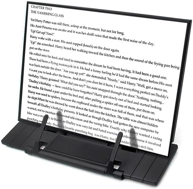 Barelove Desktop Document Book Holder, Metal Foldable Reading Rest Book Stand Easel with 7 Adjustable Positions and Paper Page Clip, Great for iPad Laptop Cookbook Textbooks Tablet Music Sheet Recipe