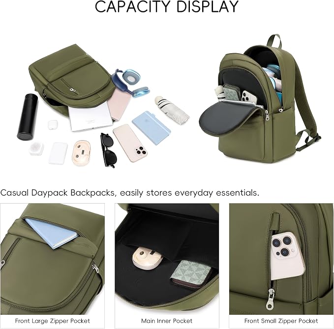 BAGOK Lightweight Nylon Backpack for Women & Men – Foldable, Large Capacity, Ideal for School, Travel & Work