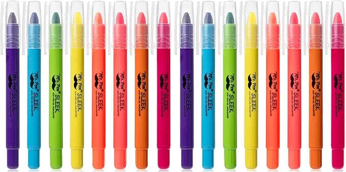 Mr. Pen No Bleed Gel Highlighter, Bible Highlighters, Assorted Colors, Pack of 16