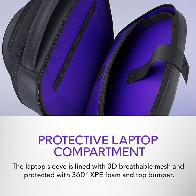 Alienware 18 Backpack - AW7825P - 28L Capacity, 3D Breathable Mesh, Magnetic Pocket Organizers, RFID Safe Pocket, Weather resistant, 3D Iridescent Reflective Alienware logo - Alienware Black