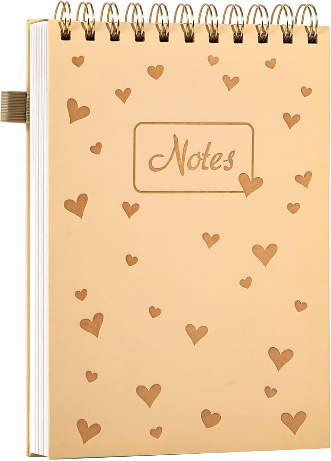 A5 Top Spiral Notebook,240 Pages Steno Pads College Ruled Journal Note Pad