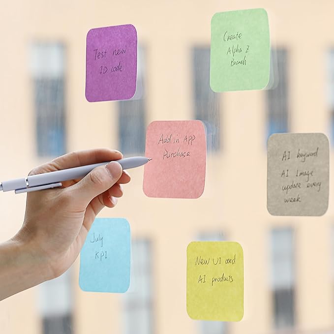 Mr. Pen- Sticky Notes, 2.8"x2.8", 12 Pads, 720 Sheets, Pastel Color, Round Corner Sticky Notes Bulk, Self-Stick Note Pads, Perfect for Office, School, Home, Study & Organization