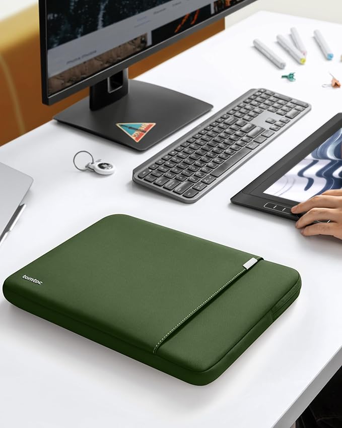tomtoc 360° Protective Laptop Sleeve for 14-inch New MacBook Pro M5 Pro/Max (2026) A3426 A3427 A3434 M4/M3/M2/M1 A3112 A3401 A3185, Water-Resistant Laptop Case Fits Dell XPS 14 & 13.8" Surface Laptop
