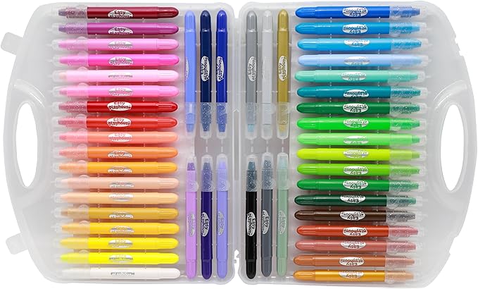 Easy Playhouse: Tempera Paint Sticks - 48pk, Vibrant Color Set, Non-Toxic, No Mess, Washable, Water Soluble, Quick Drying, Art-Craft Supplies, Kids 3+