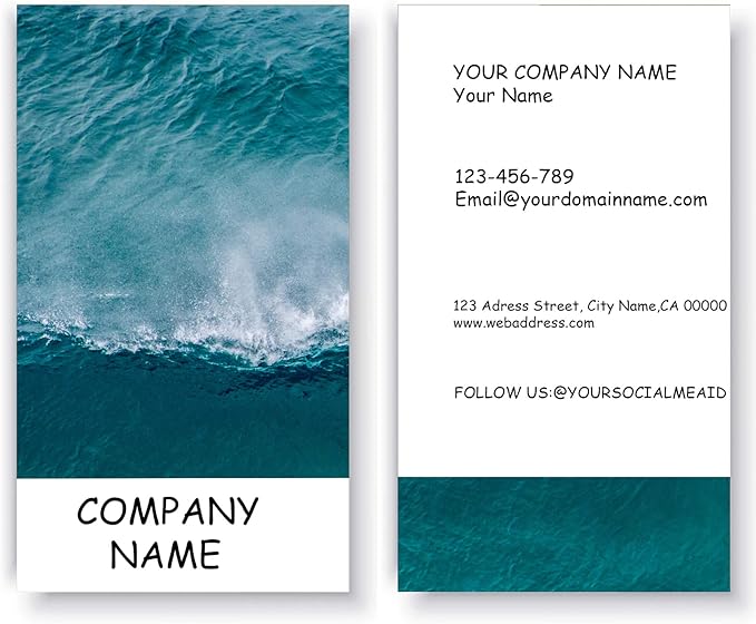 Premium Custom Business Cards 500 PCS, 3.5x2 inches Customizable Design with Luxurious Soft Texture All Business Designs cards No Additional Charge
