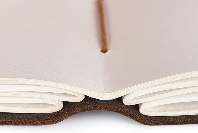 Leather Journal Travel Diary, Handmade Vintage Bound Notebook for Men & Women, Antique Key, Genuine Buffalo Leather- Quality Unlined Cream Paper Perfect for Notes, Art Sketchbook, 8X6 Inches, Cream