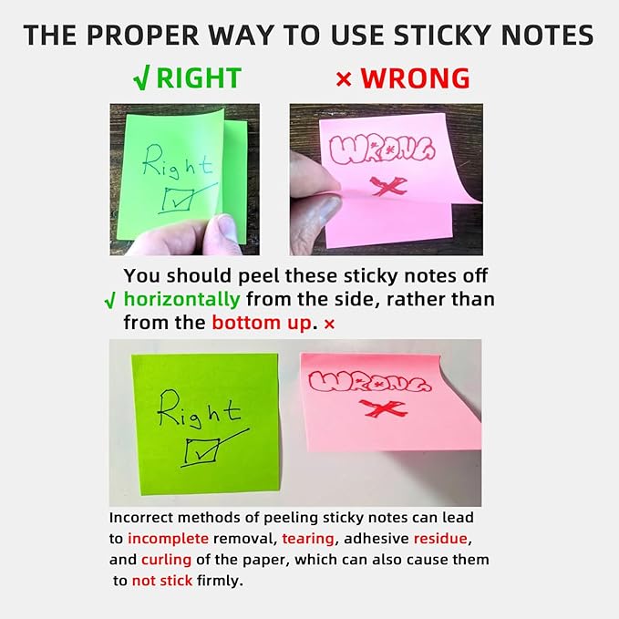 Cute Floral 4-Pad/200 Sheets 3x3in Sticky Notes Set, Adorable Memo Pads with High-Adhesive, Reusable Tearable Post it Notes for Journal Planners Office School Home, Bulk Stationery Gift