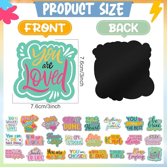 Sinmoe 24 Pieces Inspirational Fridge Magnets for Girls Bible Verse Locker Magnets for Girls Cute Motivational Quotes Refrigerator Decorations for School Classroom Whiteboard Office(Colorful Style)