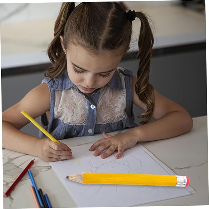 DOITOOL Fun Jumbo Pencil Large Aesthetic Writing Tool for Parties Crafts and Design for Art Projects