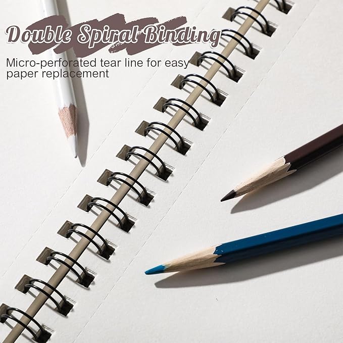 Sketch Book 11×14 inch, Spiral Bound Sketch Pad 50 Sheets (68lb/100gsm), Acid-Free Sketchbook for Drawing Painting Sketching, Art Paper Drawing Supplies for Teens Adults Artists Ideal Gifts