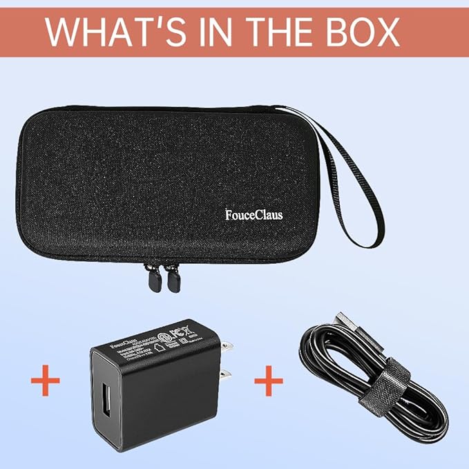Fouceclaus Hard Carrying Case with Power Charger for Texas Instruments TI-84 Plus CE/TI-84 Plus and TI-84 Plus CE Color Graphing Calculator– Extra Pocket for USB Cables & Accessories