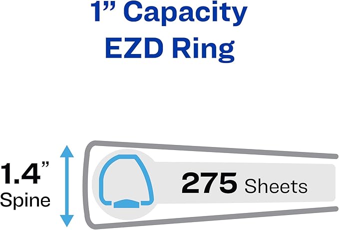 Avery Heavy-Duty Binder with 1-Inch One Touch EZD Ring, Black (79990)