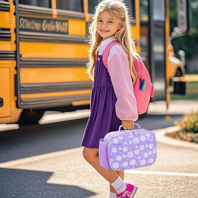 RHCPFOVR Kids Lunch Bag - Insulated Lunch Box for Boys Girls,Washable Lunch Bag and Reusable Toddler Leak-proof Lunchbox for School and Daycare