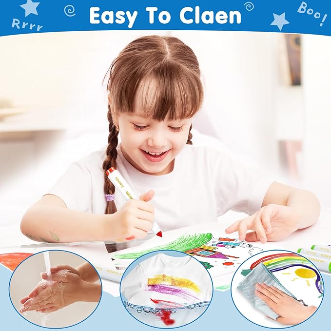 finenolo Washable Markers Bulk (360 Total), 36 Pack Coloring Markers for Teachers, Adults, Students, Classroom Supplies, 10 Colors