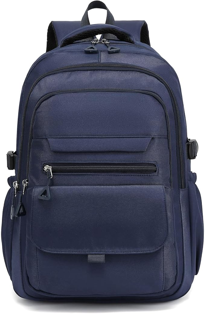 Phaoullzon Boys School Backpack for Girls, College Aesthetic Laptop Bookbag for Travel,Navy Blue