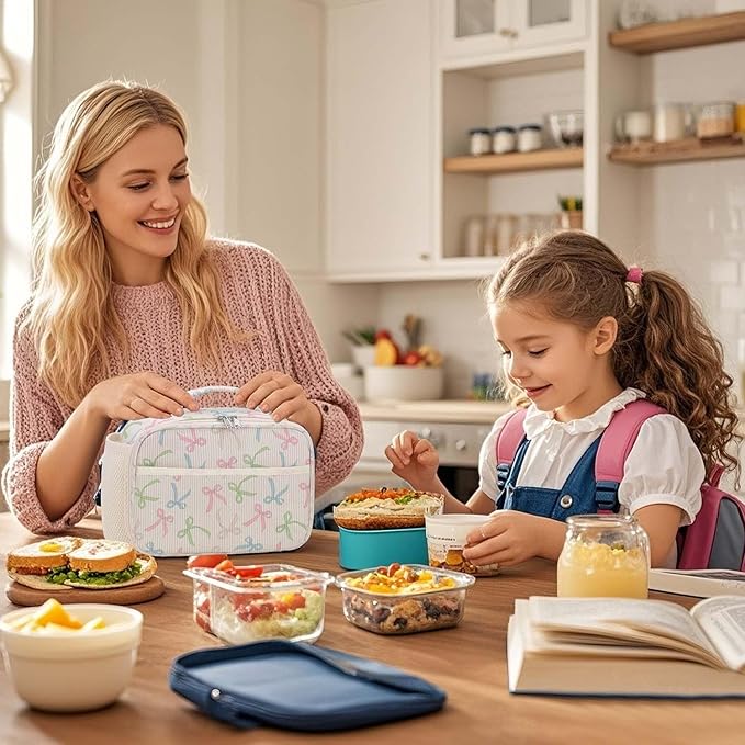 RHCPFOVR Kids Lunch Bag - Insulated Lunch Box for Boys Girls,Washable Lunch Bag and Reusable Toddler Leak-proof Lunchbox for School and Daycare
