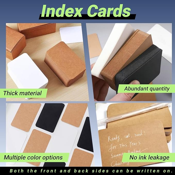 Astero 100 Brown Small Blank 3.5x2 Mini Index Cards & Flash Cards Blank Blank Business Cards to Write On Small Note Cards for Greeting Postcards Vocabulary Bookmarks DIY Messages