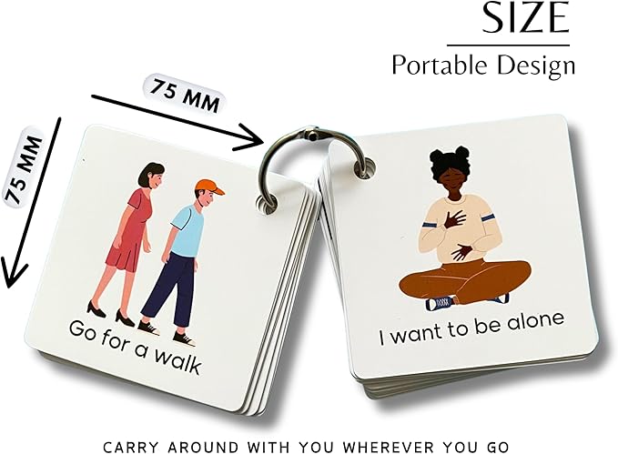 Plastic Communication Cards, 60 Basic Communication, Special Needs, Autism, Toddler, Hospital Cards, Non Verbal Speech Therapy, Senior