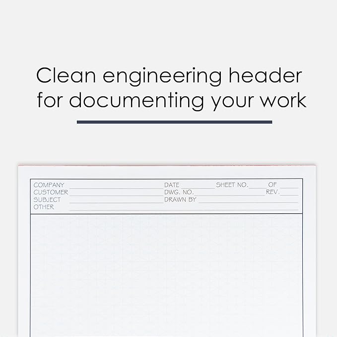 GeekNavy 8.5" x 11" Isometric Graph Paper 50 Sheets Portrait - 0.25" Grid, Non-photo Blue, High Brightness, Drafting, Engineering, Art, 3D Design (3-Pack)